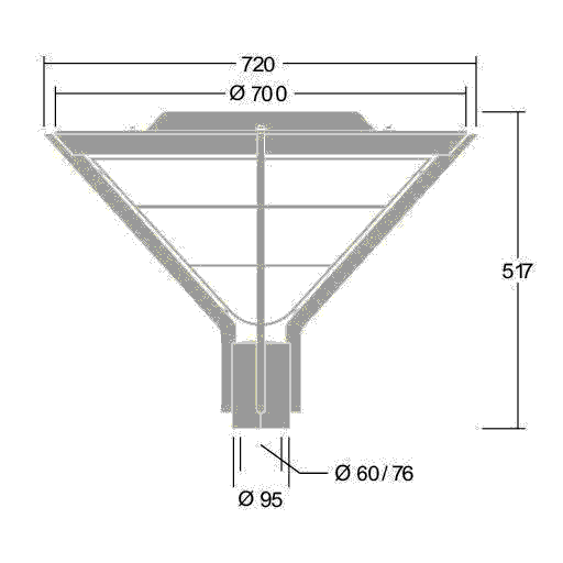 Mastaufsatzleuchte AVF 18L70 #96672104