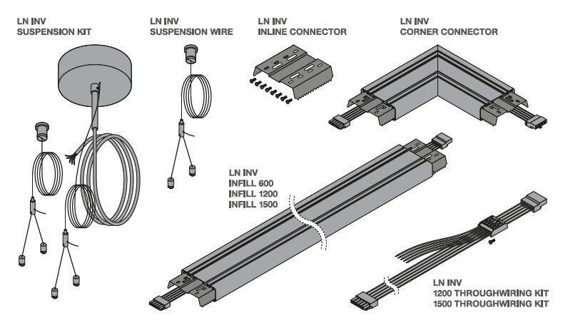 Verbinder 1200 LN INV INFILL 1200BK
