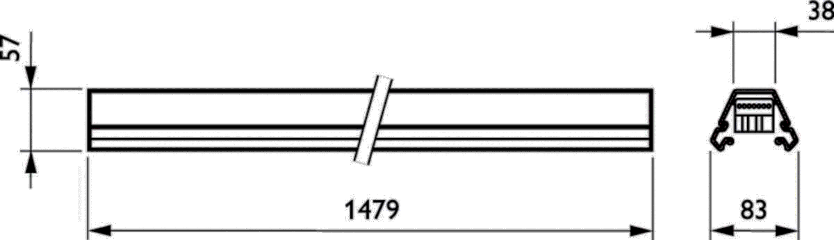 Tragschiene si 4MX656 491 7x1.5 SI