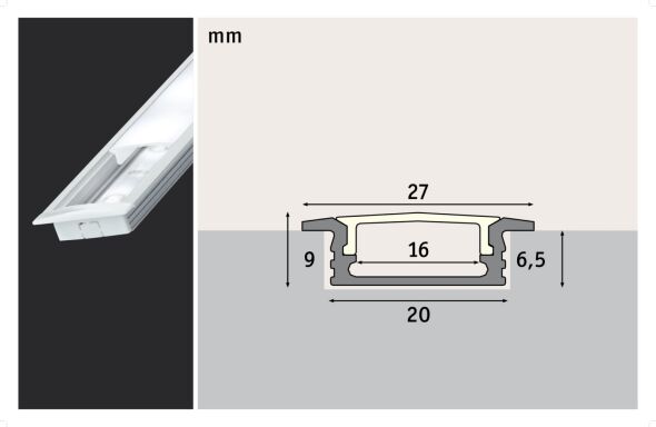 LED-Strip Einbauprofil 704.10 LED-Strip Einbauprofil 704.10