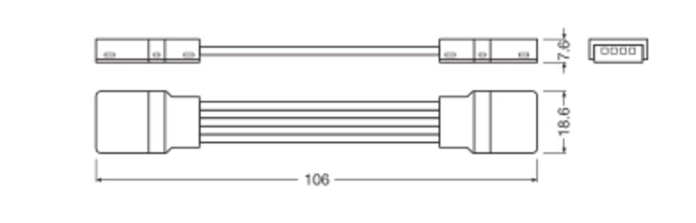 Verbinder f. LED-Stripe LS AY P CSW P5 50 P