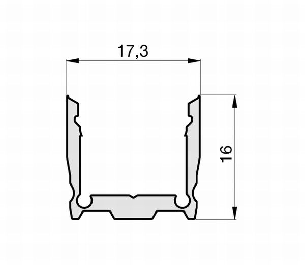 Aluminium-Profil 2m TRPA4210