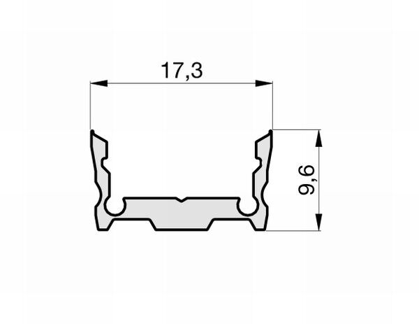 Aluprofil m.Abdeckung 1m FXZA4542
