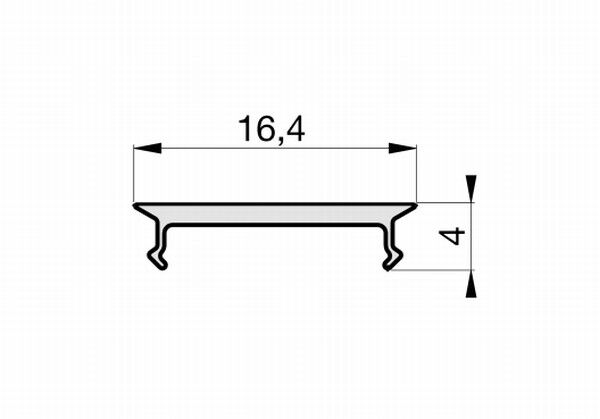 Aluprofil m.Abdeckung 1m FXZA4566