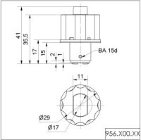 LED-Lampe 115VAC YE 956.300.67