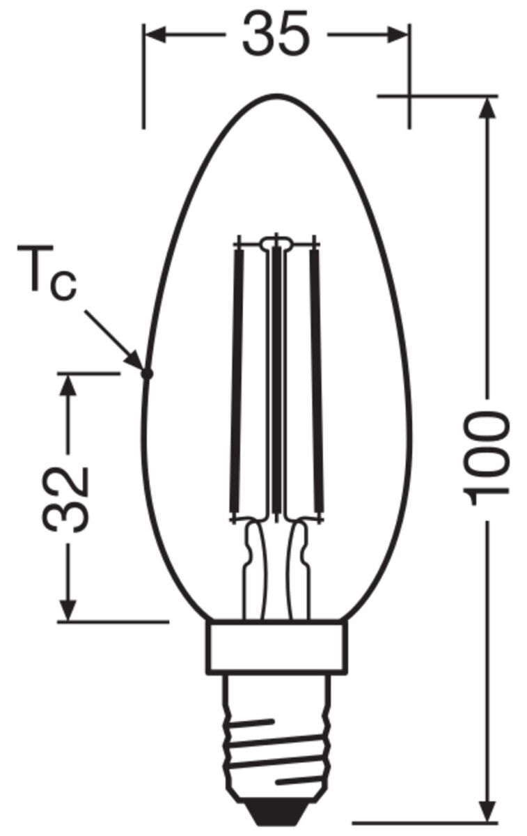 LED-Kerzenlampe E14 LEDCl #4099854255267