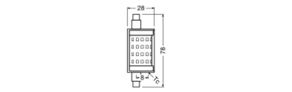 LED-Stablampe R7s 2700K 9,5W L=78mm