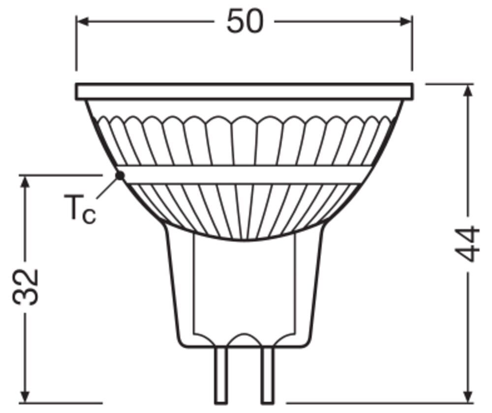 LED-Reflektorlampe MR16 LEDMR162036P2.1W827