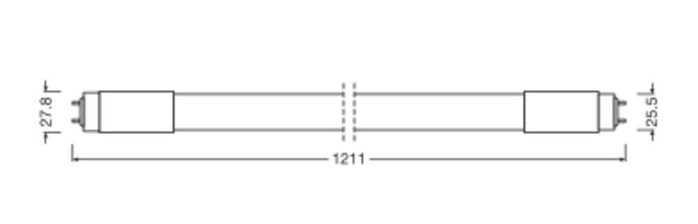 LED-Tube T8 f. EVG TUBET8HFP120014W865