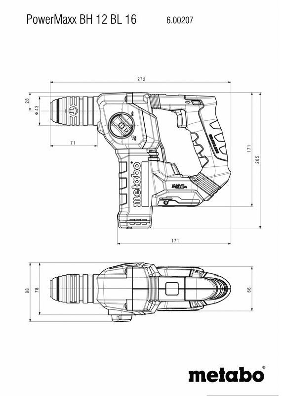 Akku-Bohrhammer BH12BL16#600207840