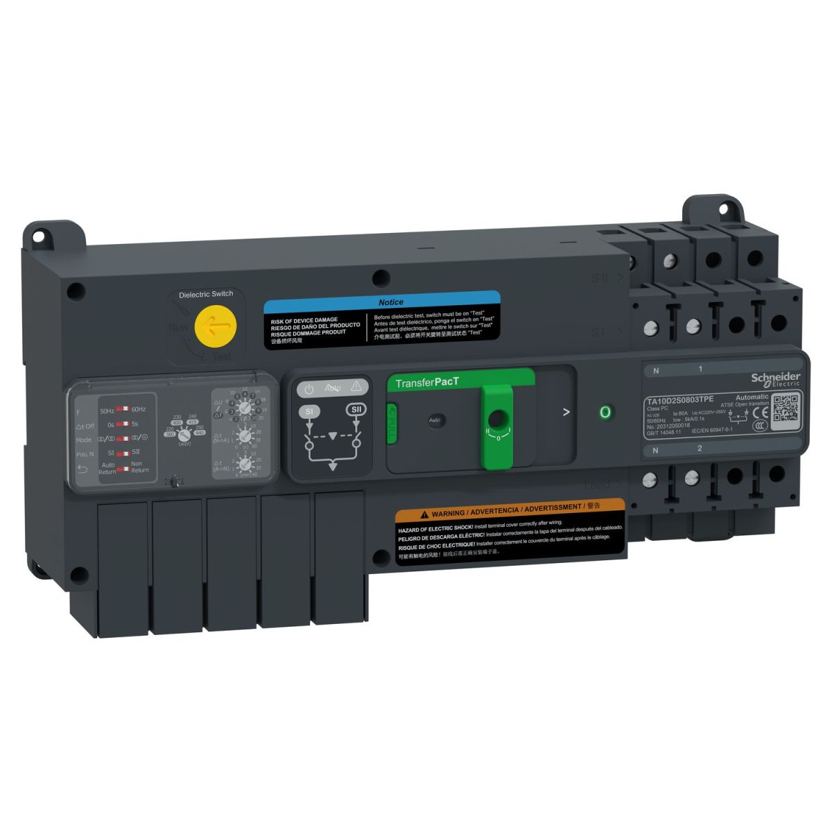 Netzumschaltung autom. TA10D2S0803TPE Netzumschaltung autom. TA10D2S0803TPE
