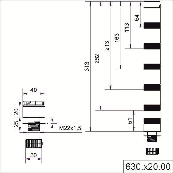 Einlochmontageadapter EM 63082000 Einlochmontageadapter EM 63082000