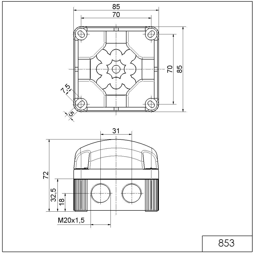 LED-EVS-Leuchte BWM 48VAC 853.420.66