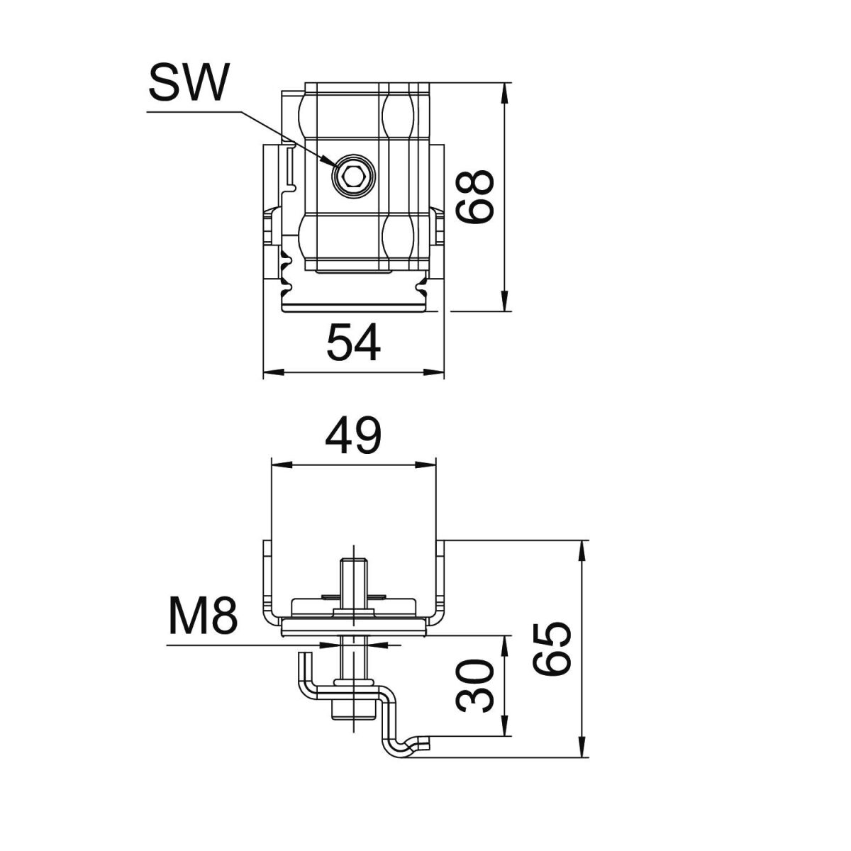 Endklemme für Freiflächens KLE 25 A2