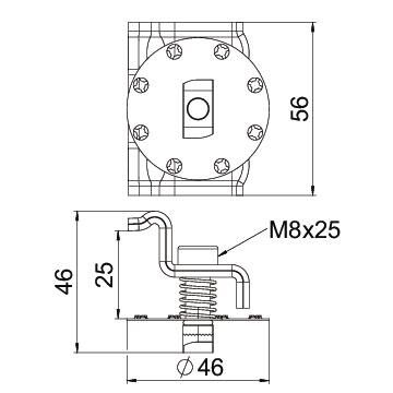 Endklemme mit Feder KLE F 25 A2
