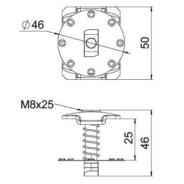 Zwischenklemme mit Feder KLZ F 25 A2