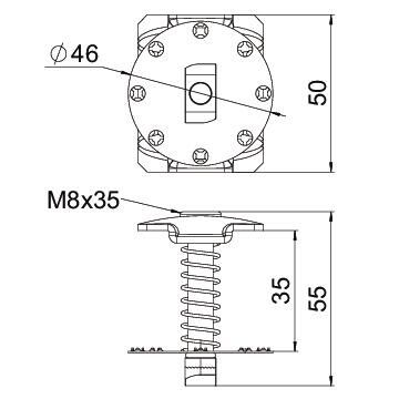 Zwischenklemme mit Feder KLZ F 35 A2