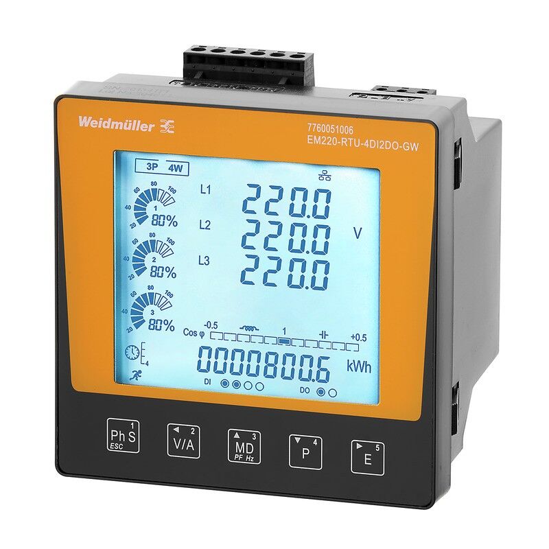 Messgerät Modbus RTU/TCP EM220-RTU-4DI2DO-GW Messgerät Modbus RTU/TCP EM220-RTU-4DI2DO-GW