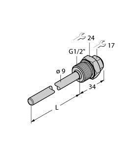 Schutzrohr THW-6-G1/2-A4-L800 Schutzrohr THW-6-G1/2-A4-L800
