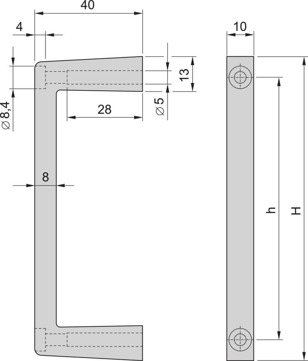 FRONT-HANDLE 2U MULTIPAC 20860257 (VE2) FRONT-HANDLE 2U MULTIPAC 20860257 (VE2)