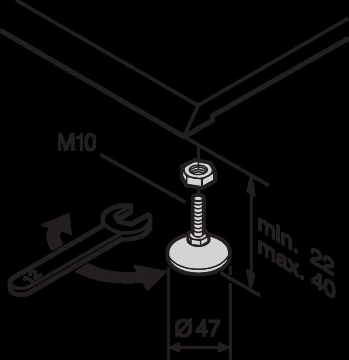 Nivellierfüße 21190571 (VE4)