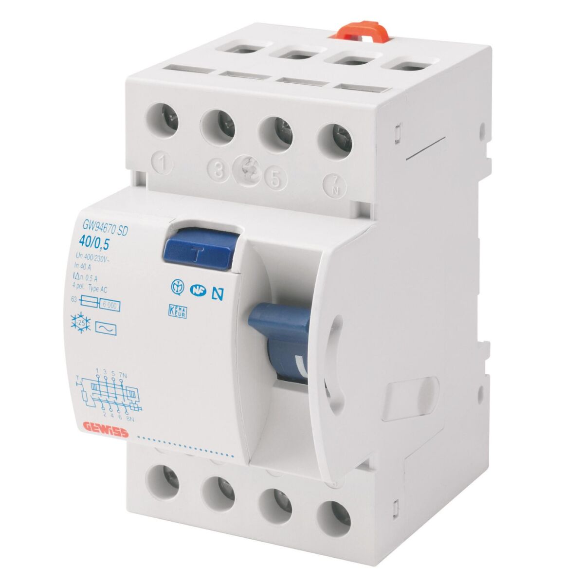 FI-Schutzschalter GW94867 25A 30mA 4-polig