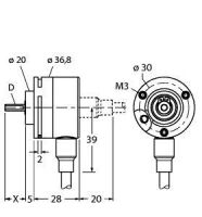 Inkrementaler Drehgeber RI-08S6S-2F512-C 1M