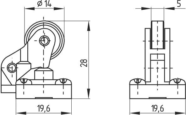 Rollenschalter T1R 236-20Z-M20