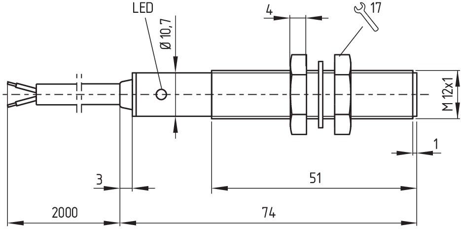 Nährungsschalter induktiv IFL 4-120-10