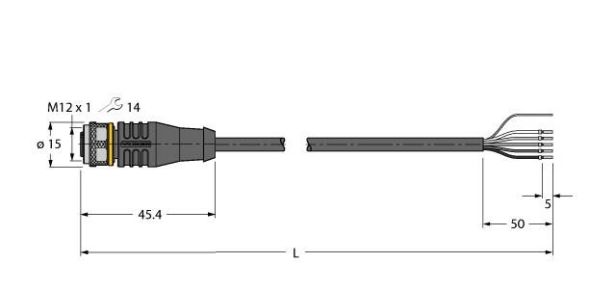 Aktuator- u. Sensorleitung RKS5T-10/TXL Aktuator- u. Sensorleitung RKS5T-10/TXL
