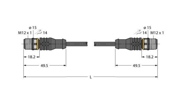 Aktuator- u. Sensorleitung RSC4.4T0.4RSC4.4TTEY