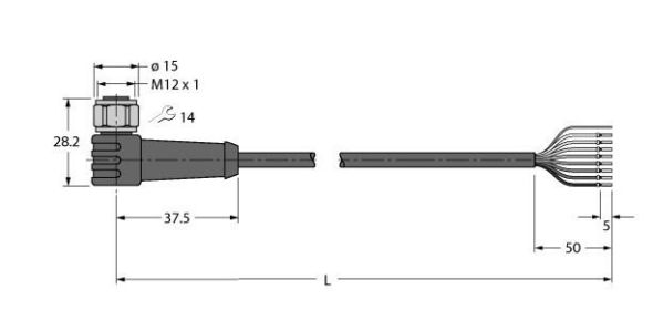 Aktuator- u. Sensorleitung WKSV8T-20/TEL Aktuator- u. Sensorleitung WKSV8T-20/TEL