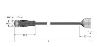 Aktuator- u. Sensorleitung RKSV8T-20/TEL