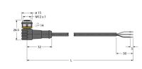 Aktuator- u. Sensorleitung WKC4T-P7X2-10/TXY