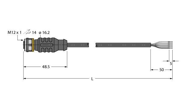 Aktuator- u. Sensorleitung RKC4.4T-P7X2-30/TEL
