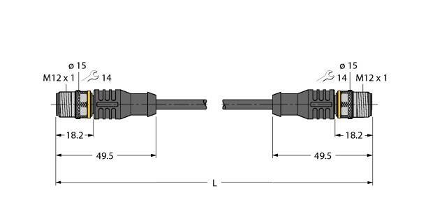 Aktuator- u. Sensorleitung RSC4.4T0.4RSC4.4TTEY