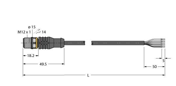 Aktuator- u. Sensorleitung RSC4.5T-30/TXY