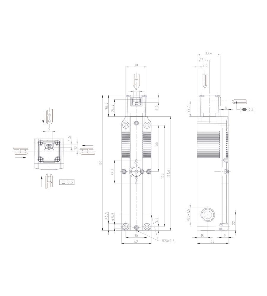 Sicherheits-Zuhaltung SLC-M-024-20/20-R4 Sicherheits-Zuhaltung SLC-M-024-20/20-R4