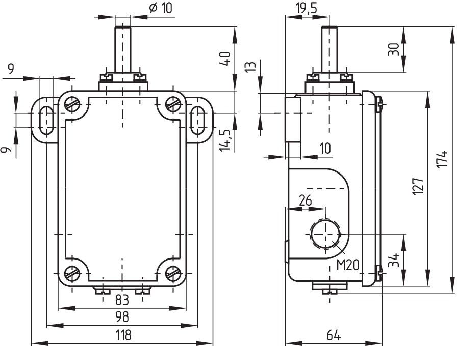 Spindelschalter MSP 452-11/11Y