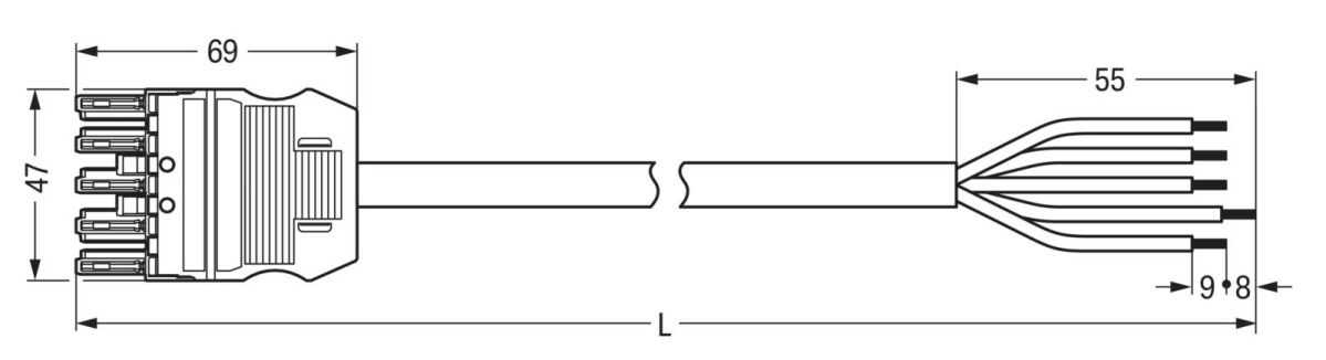 konfekt. Anschlussleitung 771-9385/117-101