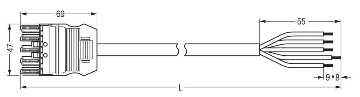konfekt. Anschlussltg. 771-9395/117-202