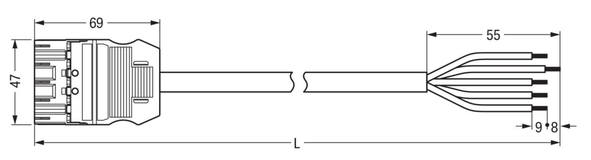 konfekt. Anschlussltg. 771-9395/217-302