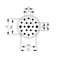 Kontakt SAI-M23-BE-19-10MM