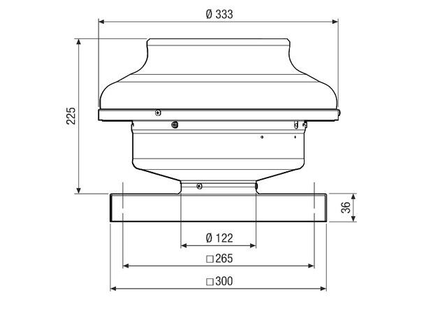 Radial-Dachventilator EHD 12/2 EC