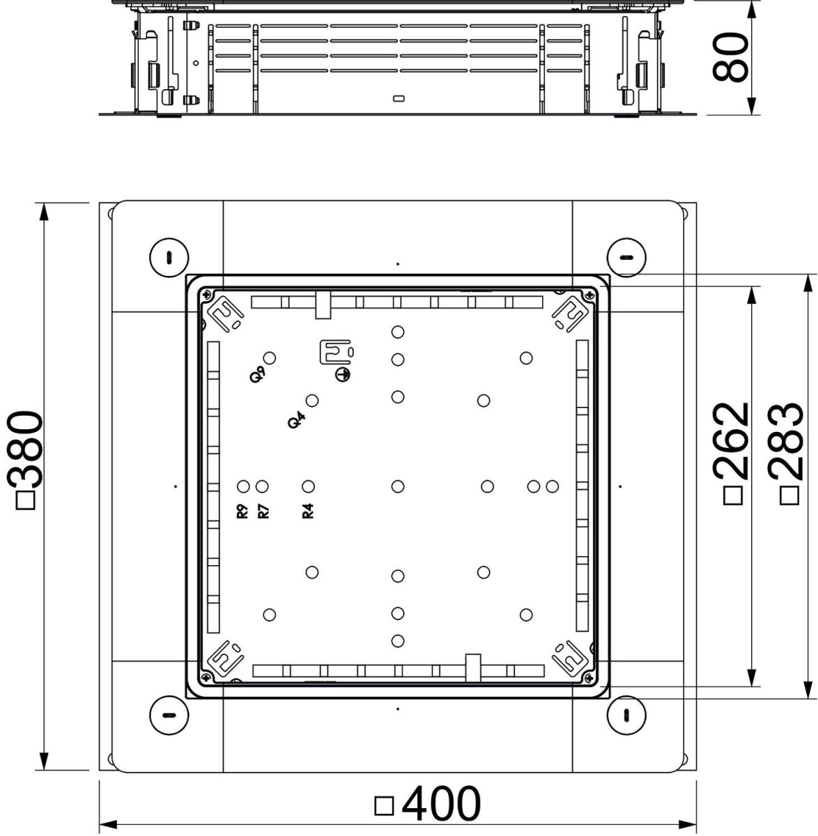 Zug- und Abzweigdose UZD250-4