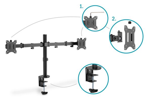 Dual Monitorhalter DA-90400 Dual Monitorhalter DA-90400