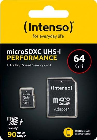 microSDXC Card 64GB INTENSO 3424490 microSDXC Card 64GB INTENSO 3424490