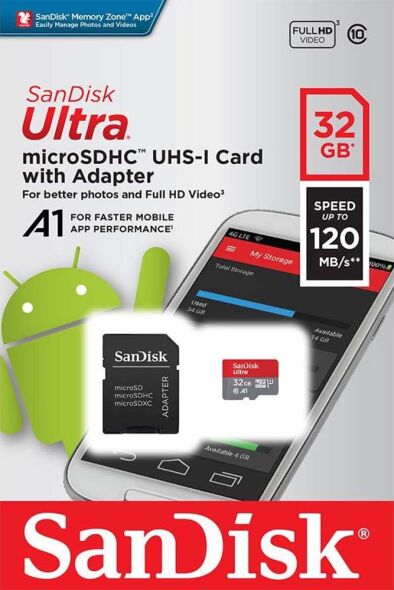 microSDHC Card 32GB Ultra SDSQUA4-032G-GN6MA microSDHC Card 32GB Ultra SDSQUA4-032G-GN6MA