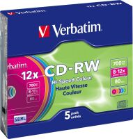 CD-RW 80Min/700MB/8-12 VERBATIM 43167(VE5)