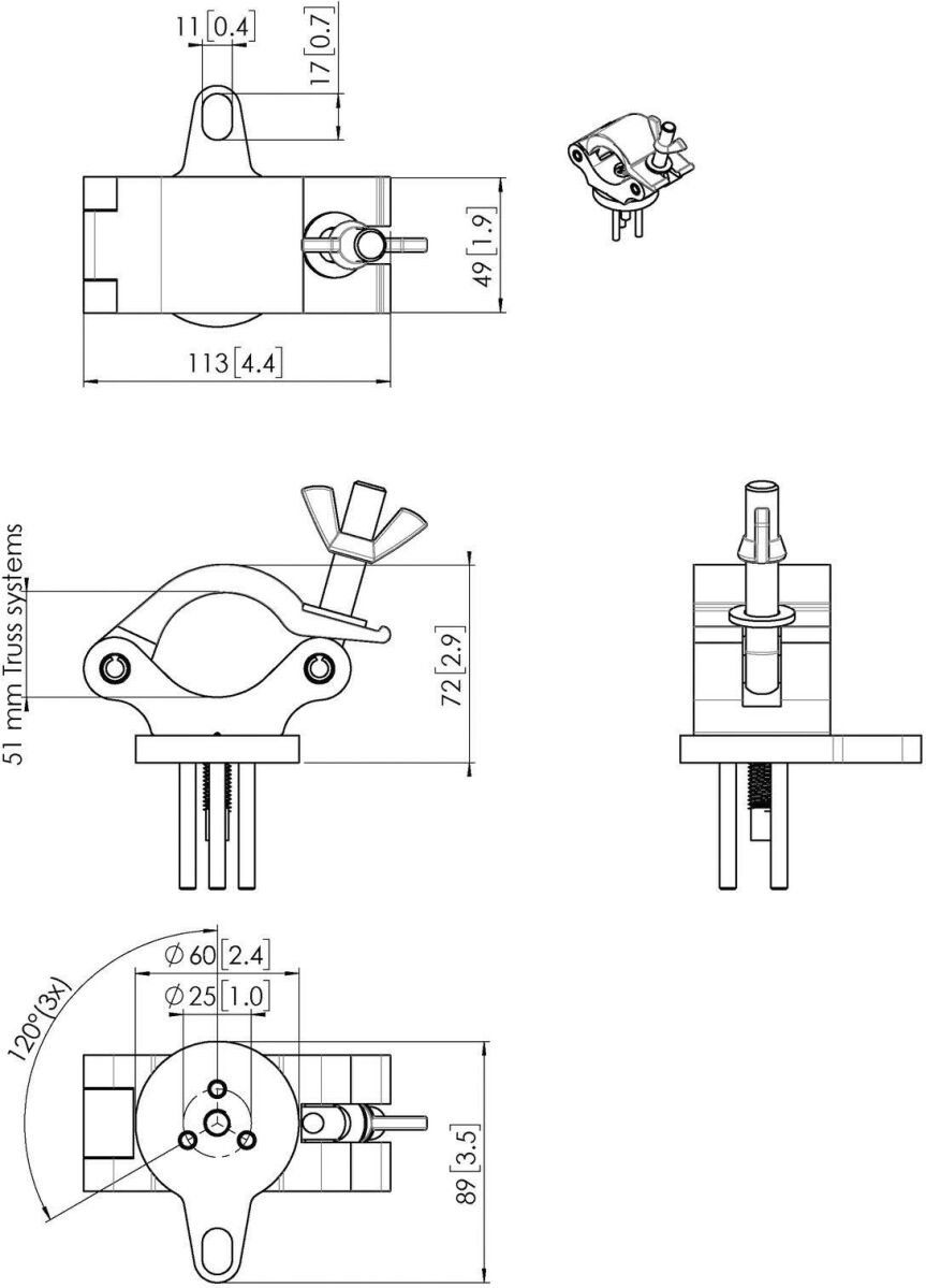 Traversenadapter PUC1051 si